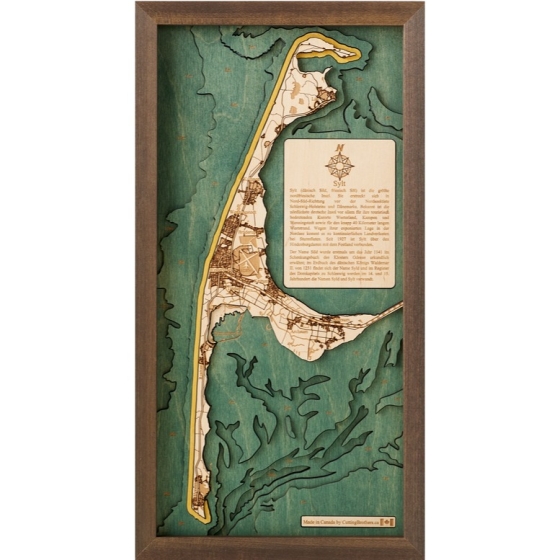 Cutting Brothers 3D-Holzkarte "Sylt" - Größe S