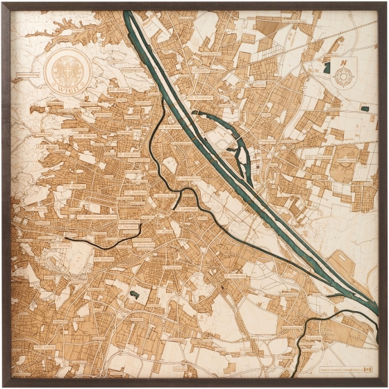 Cutting Brothers 3D-Holzkarte "Wien"