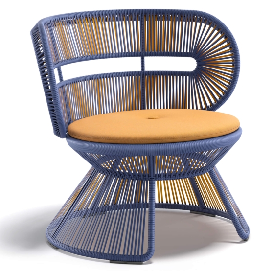 DEDON Cirql Nu Sessel mit Standfuß mit Kissen