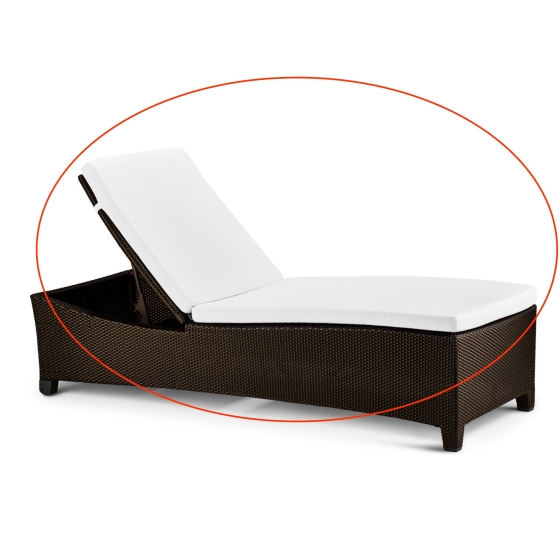 DEDON BARCELONA Kissen für Sonnenliege in white