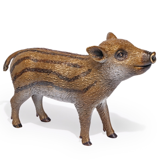 Edition Strassacker Bronzeskulptur "Neugieriger Frischling"