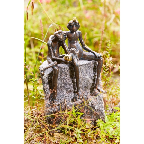 Froschkönig-Paar, wsp. auf Granit-Findling