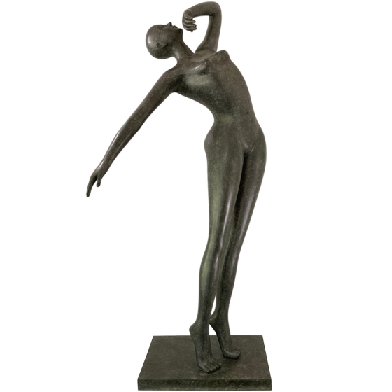 Bronzeskulptur "Wavering" von Patricia Peeters