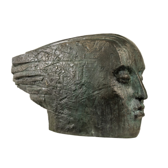 Bronzeskulptur "Wind" von Marian Molenda