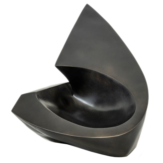 Bronzeskulptur "Hollow sphere" von Kris Demuelenaere