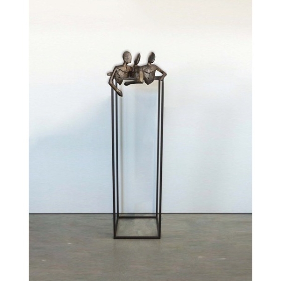 Bronzeskulptur "Let's talk" von Guy Buseyne