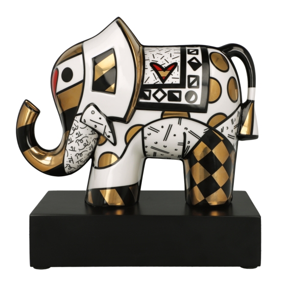 Goebel Skulptur "Golden Great India 2" von Romero Britto