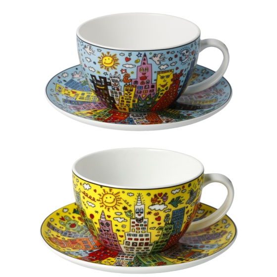 Goebel Tee-/Cappuccinotassen-Set von James Rizzi