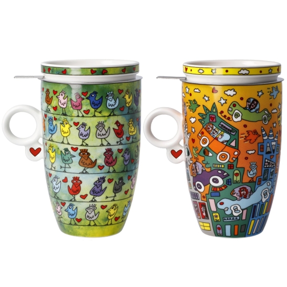 Goebel Teeset mit Deckel und Sieb von James Rizzi