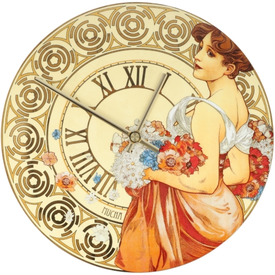 Porzellanuhr "Sommer 1900" von Alphonse Mucha