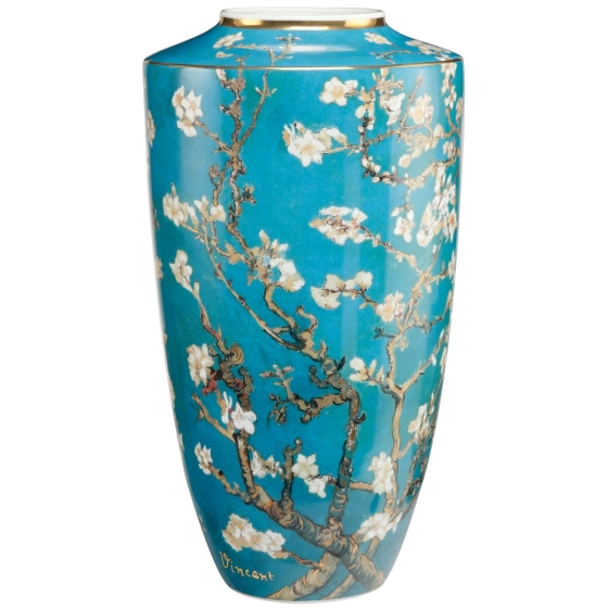Goebel Vase "Mandelbaum Blau", klein, von Vincent van Gogh