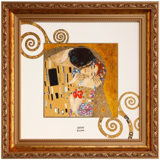 Goebel Wandbild "Der Kuss", klein, von Gustav Klimt - limitiert