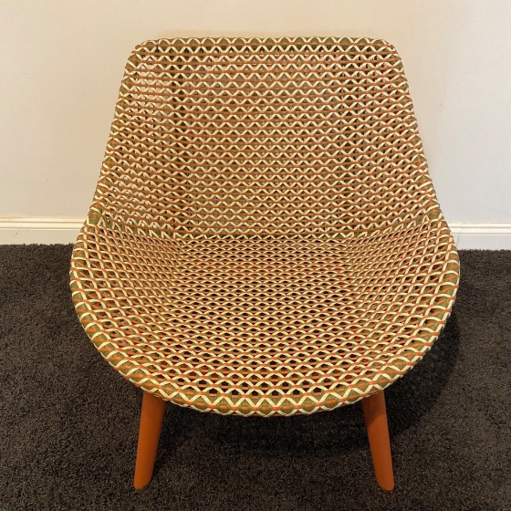 DEDON MBRACE Club chair Aluminium in chestnut - Ausstellungsstück