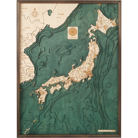 Cutting Brothers 3D-Holzkarte "Japan"