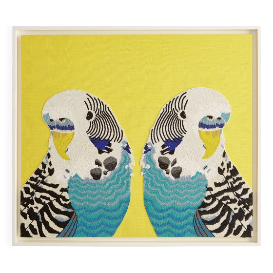 Jonathan Adler Wandbild "Parakeet Beaded Art"