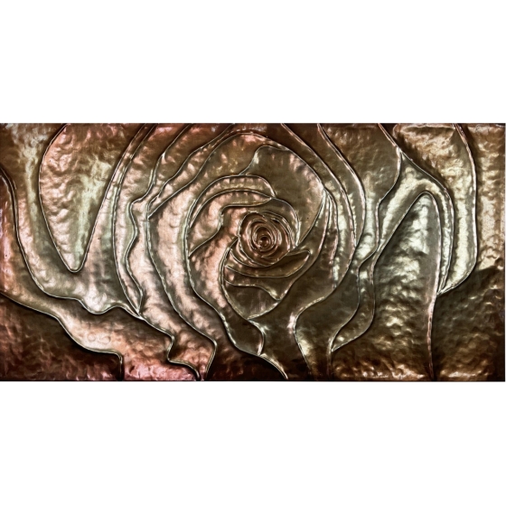 Metall - Wandbild "Rosenblüte"