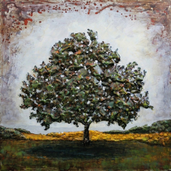 Metall - Wandbild "Einzelner Baum"