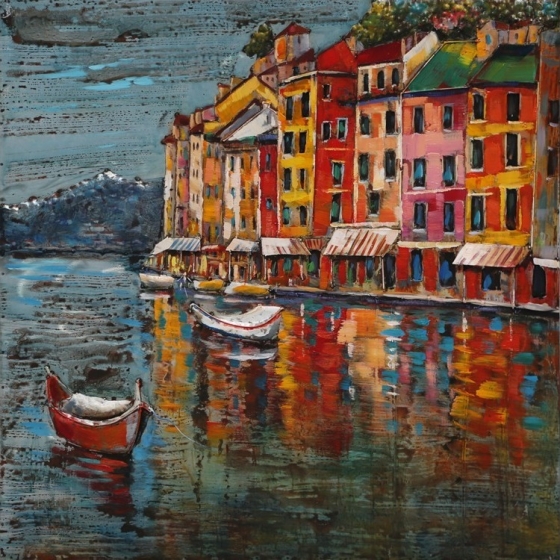 Metall - Wandbild "Venedig am Abend"