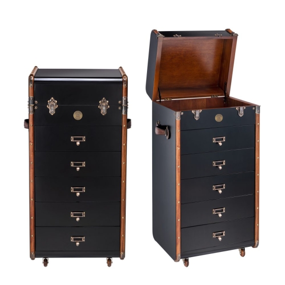 Kofferschrank in schwarz MF159