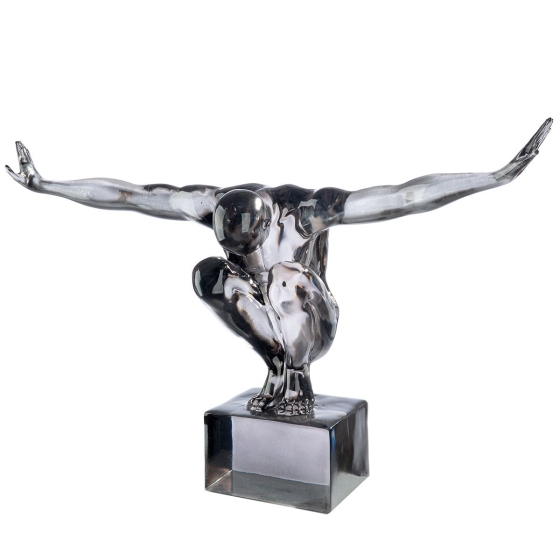 Skulptur "Kliffspringer - Gris" Acrylglas