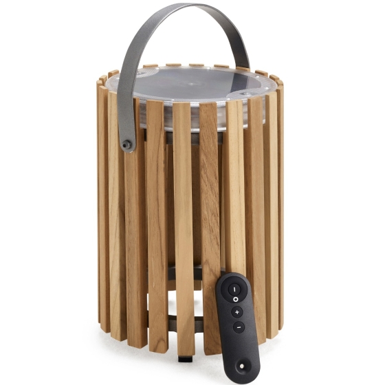 Solpuri Star Teak Solar-Leuchte klein inkl. Lichtsteuerung