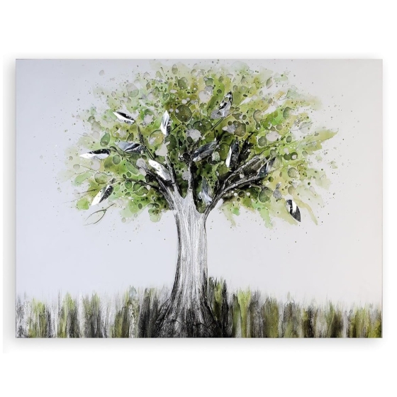 Wandbild "Lebensbaum" mit Aluminium