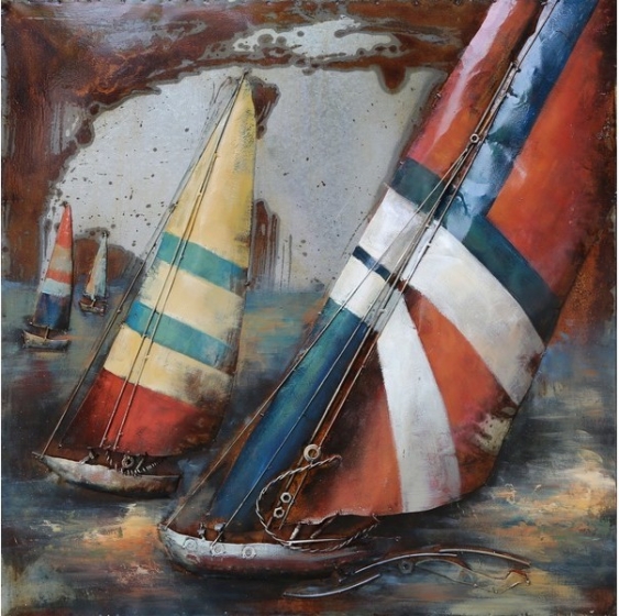 Metall - Wandbild "Segeltörn"