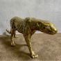 Frontansicht des Bronzefigur "Schleichender Gepard (Gold)"