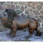 Bronzeskulptur "Zwei stehende Löwen"