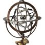 GL051 Globus Atlas Armillary des 18. Jh. mit Bronze Skulptur Atlas