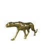 Bronzeskulptur Gepard stehend in gold 