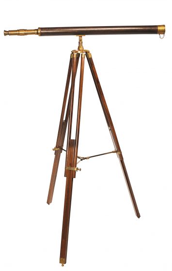KA038 Authentic Models Avalon Fernrohr auf Holzstativ Telescope Tripod erhältlich bei Kunsthandel-Lohmann.de