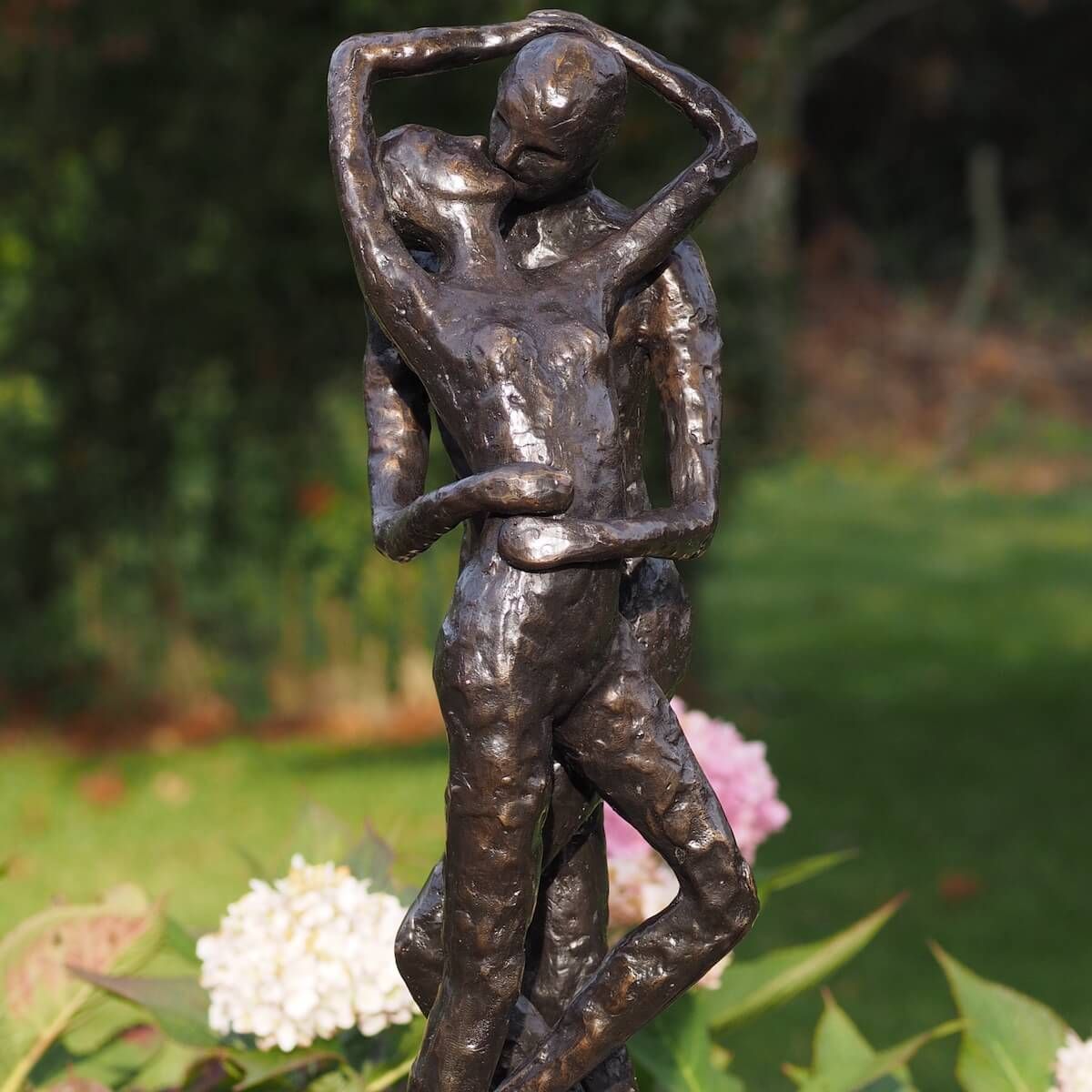 19cm weiss-silber 720146 Skulptur Liebespaar sitzend