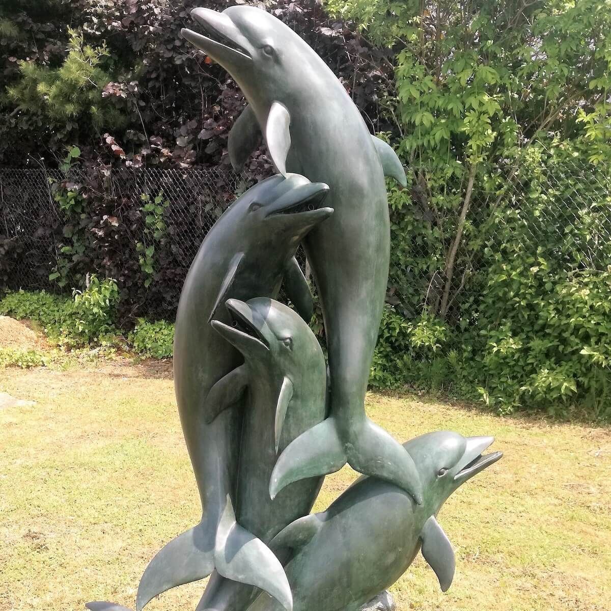 zenggp Schwimmender Gartenteich Wasser Lockvogel Wasserspiel Delphin/Otter Ornament Kopf,Dolphin+30cm 