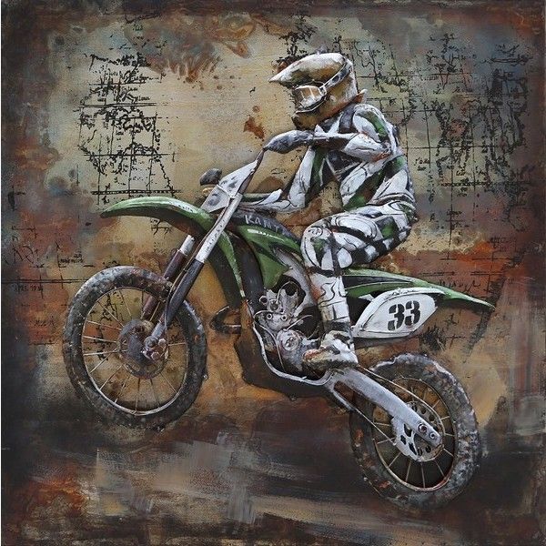 Motorcross Wandbild Trend Bild Wanddeko Eyecatcher Deko Motorrad Poster Igor