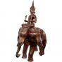 Schräge Frontansicht der Bronzefigur "Elefant Erawan"