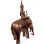 Schräge Rückansicht der Bronzefigur "Elefant Erawan"