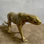 Frontansicht des Bronzefigur "Schleichender Gepard (Gold)"