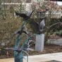 Bronzeskulptur Vier Fliegende Enten als Wasserspeier