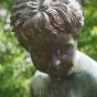 Detail Bronzefigur  Junge Gesicht 
