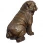 Bronzeskulptur Mops für Hundefreunde 