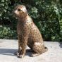 Bronzeskulptur Leopard Gepard sitzend