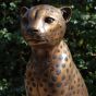 Bronzeskulptur Leopard Gepard Gesicht