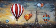 Metall - Wandbild "Ballons über Paris" 