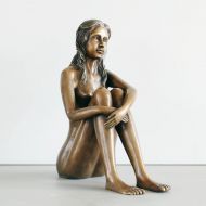 bronze-akt frau sitzend