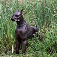 Boxer Hund aus Bronze