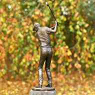 Bronzefigur "Golfer beim Abschlag" 