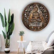 Beispielansicht der Wanddekoration "Buddha auf Pappelfeigenblatt"