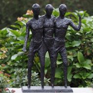 bronzefigur Männer Freundschaft