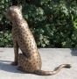 Bronzeskulptur Leopard Gepard von hinten